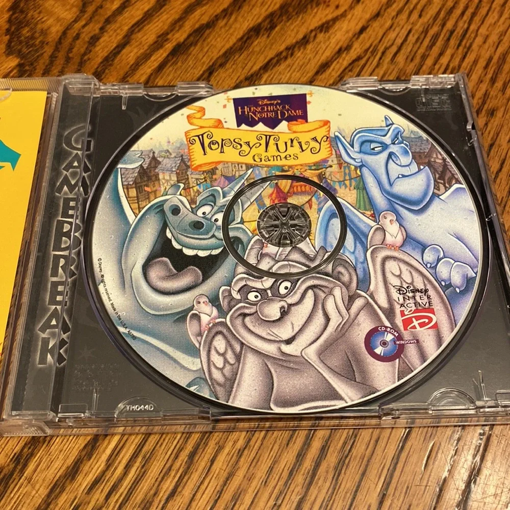 Vintage 90s Disney Hunchback of Norte Dame Topsy Turvy Games PC Gaming CD-ROM